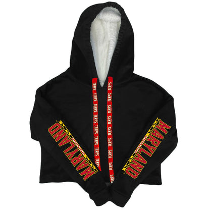Maryland Terps Black Varsity Furry Hoodie
