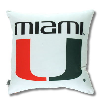 University of Miami Hurricanes Throw Pillow Cover