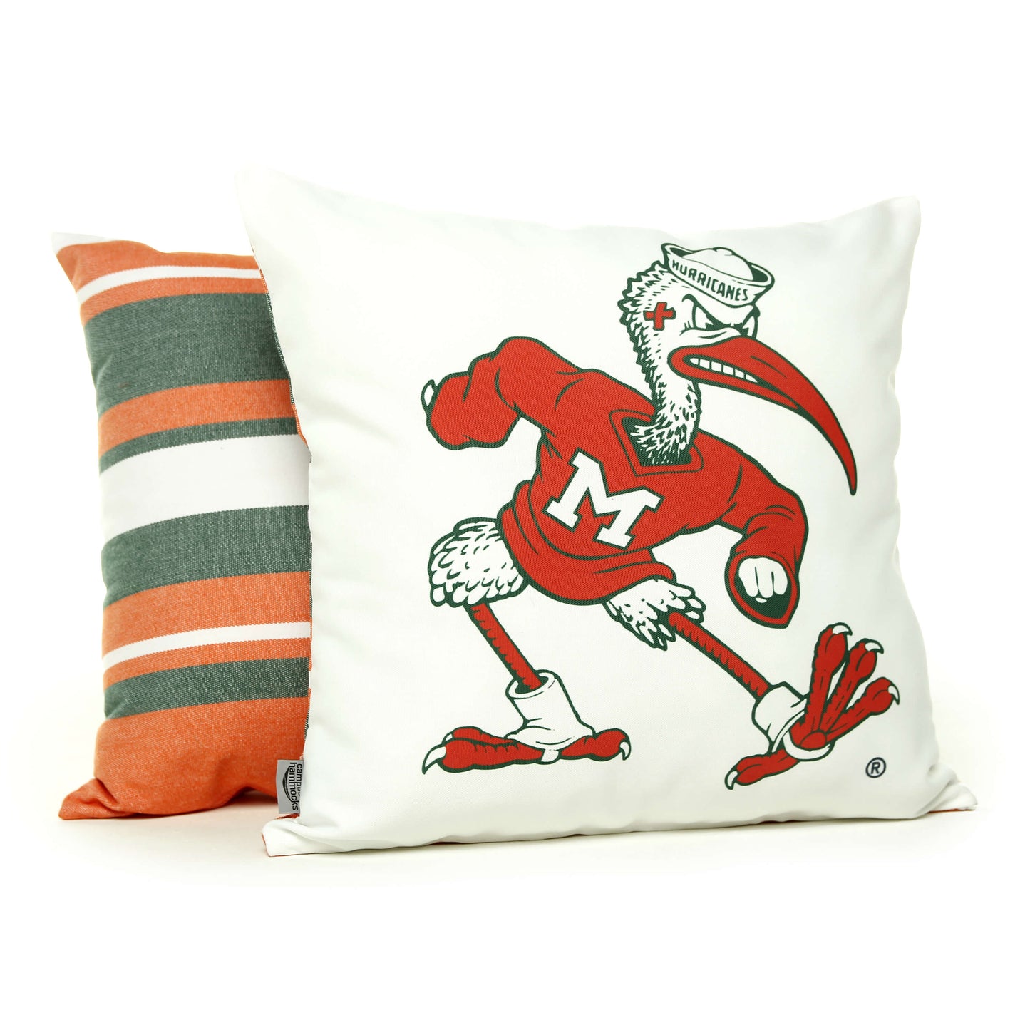 University of Miami Hurricanes Mascot Throw Pillow Cover