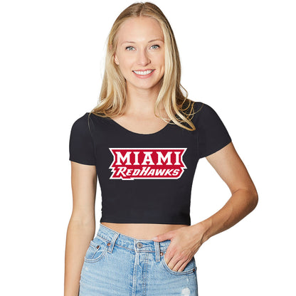 Miami University Black Babydoll Tee