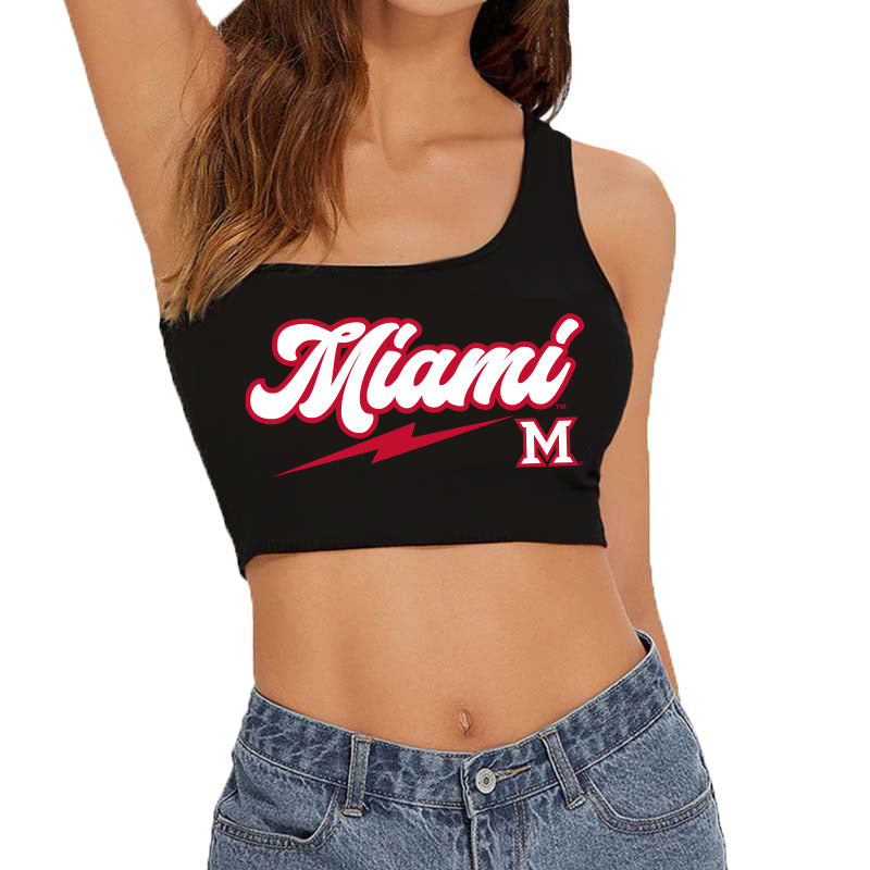 Miami University Lightning One Shoulder Top