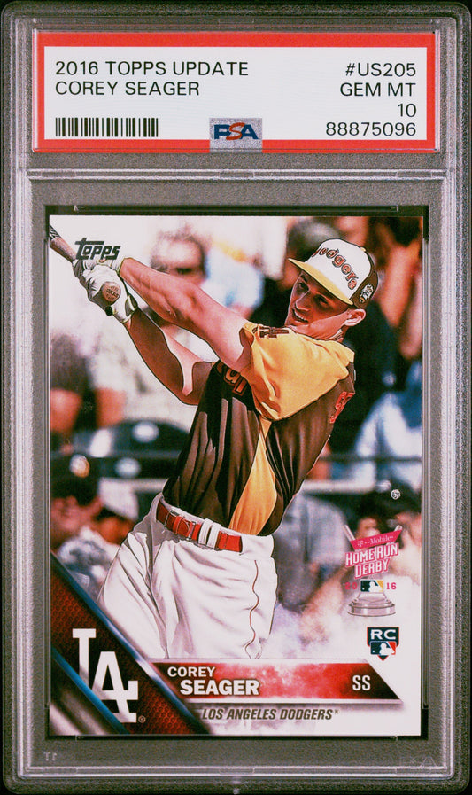 Graded 2016 Topps Update Corey Seager #US205 Rookie RC Baseball Card PSA 10 Gem Mint