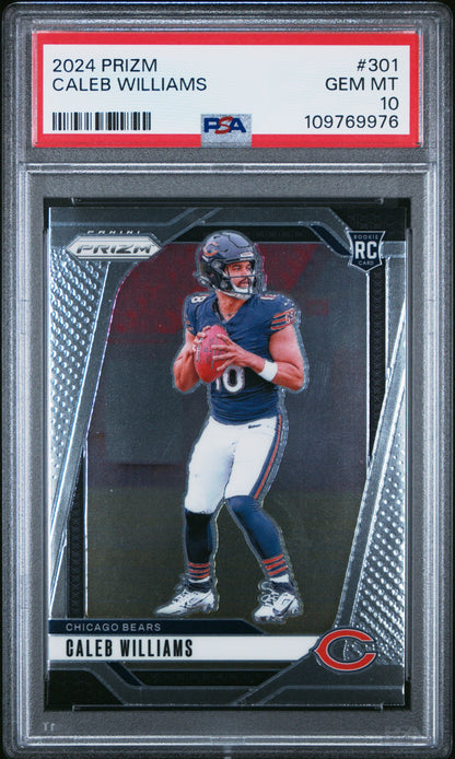 Graded 2024 Panini Prizm Caleb Williams #301 Rookie RC Football Card PSA 10 Gem Mint