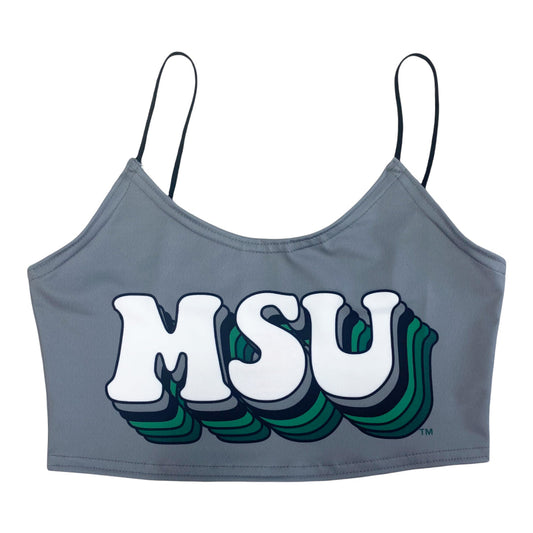 Michigan State Gray Spaghetti Tank