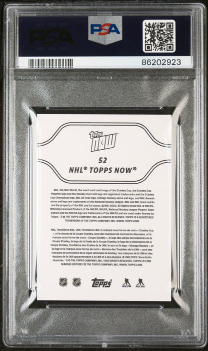 Graded 2023 Topps Now NHL Connor Bedard #52 Stickers Rookie RC Hockey Card PSA 10 Gem Mint