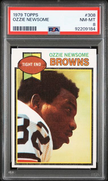 Graded 1979 Topps Ozzie Newsome #308 Rookie RC Football Card PSA 8 NM-MT