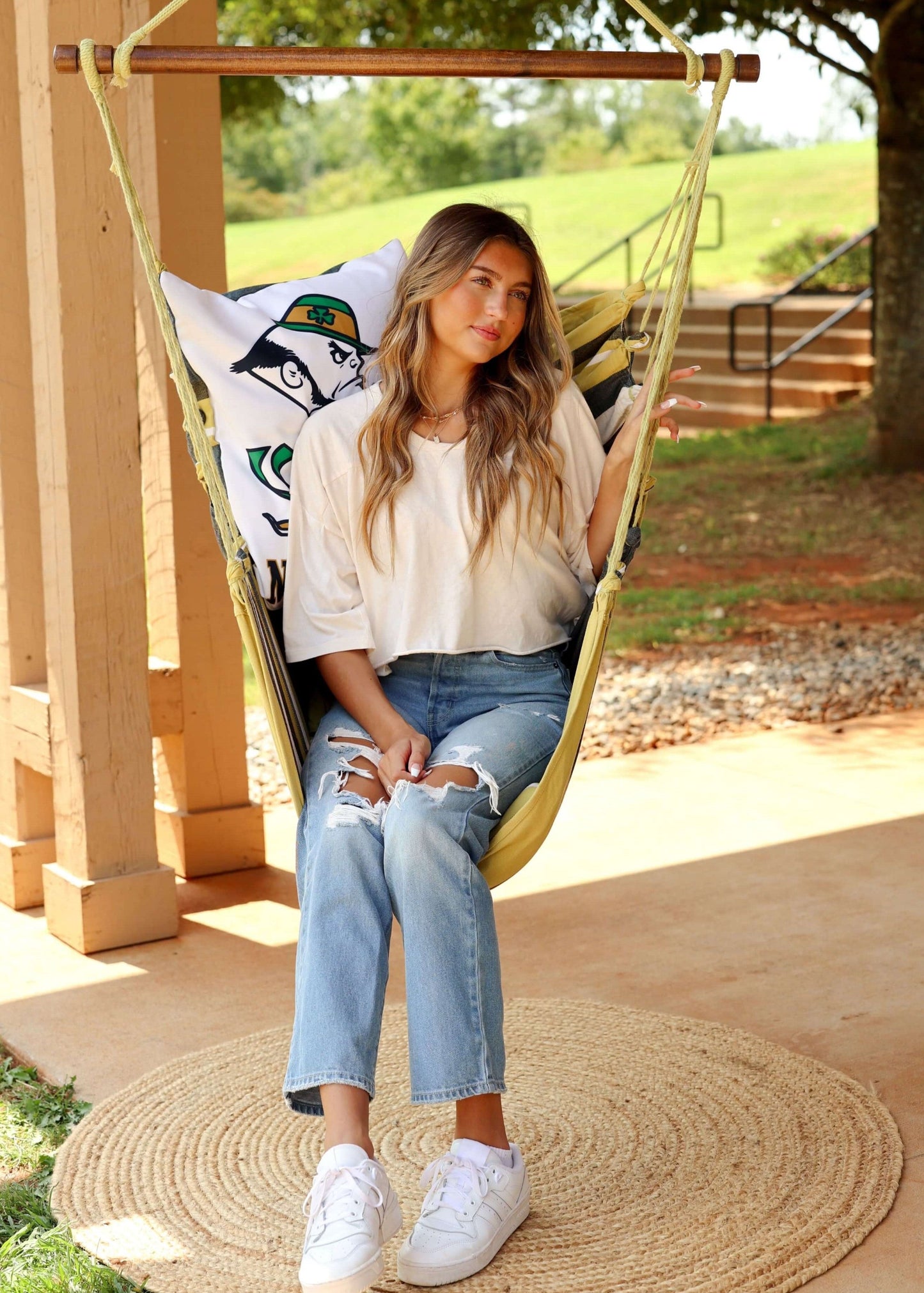 Notre Dame Fighting Irish Mascot Hammock Chair Swing