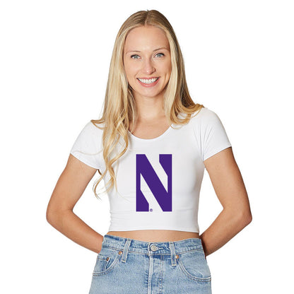 Northwestern Wildcats White Babydoll Tee