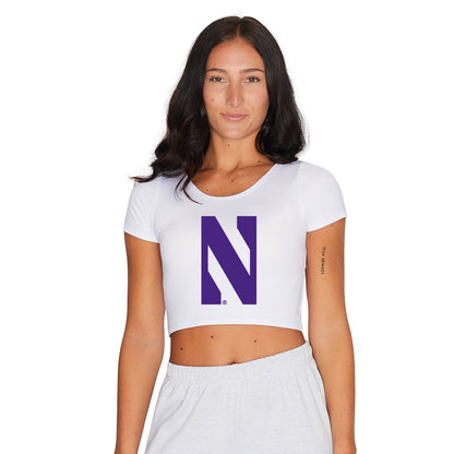 Northwestern Wildcats White Babydoll Tee