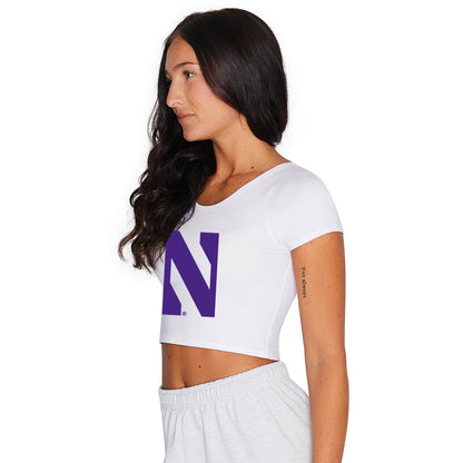 Northwestern Wildcats White Babydoll Tee