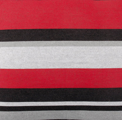 Ohio State Colors Striped Pillow Cover