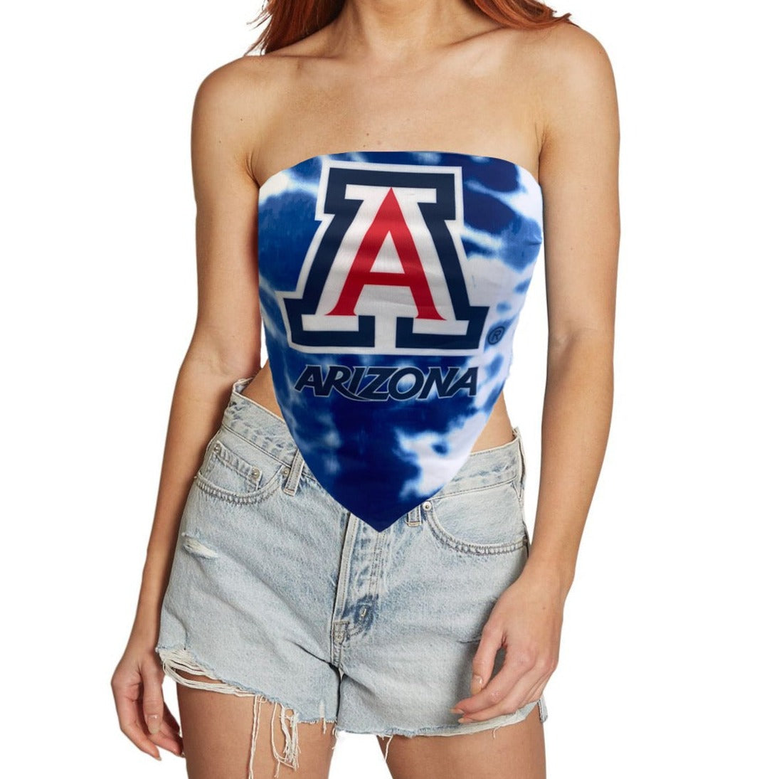 University of Arizona Tie Dye Bandana Top