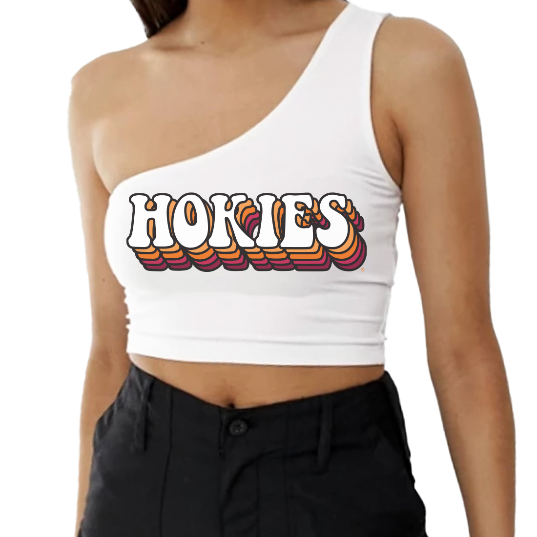 Virginia Tech One Shoulder Top