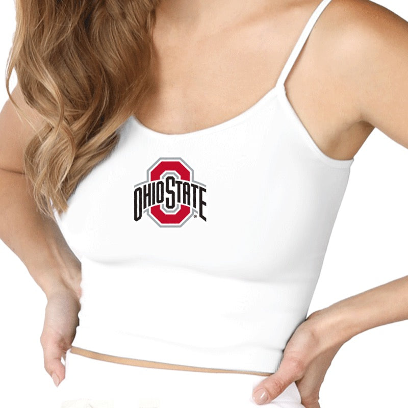 Ohio State OSU Buckeyes White Spaghetti Tank