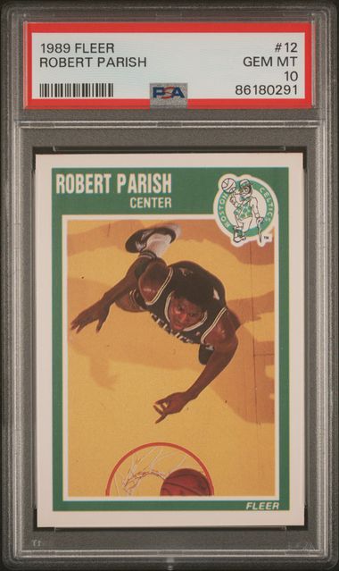 Graded 1989 Fleer Robert Parish #12 Basketball Card PSA 10 Gem Mint