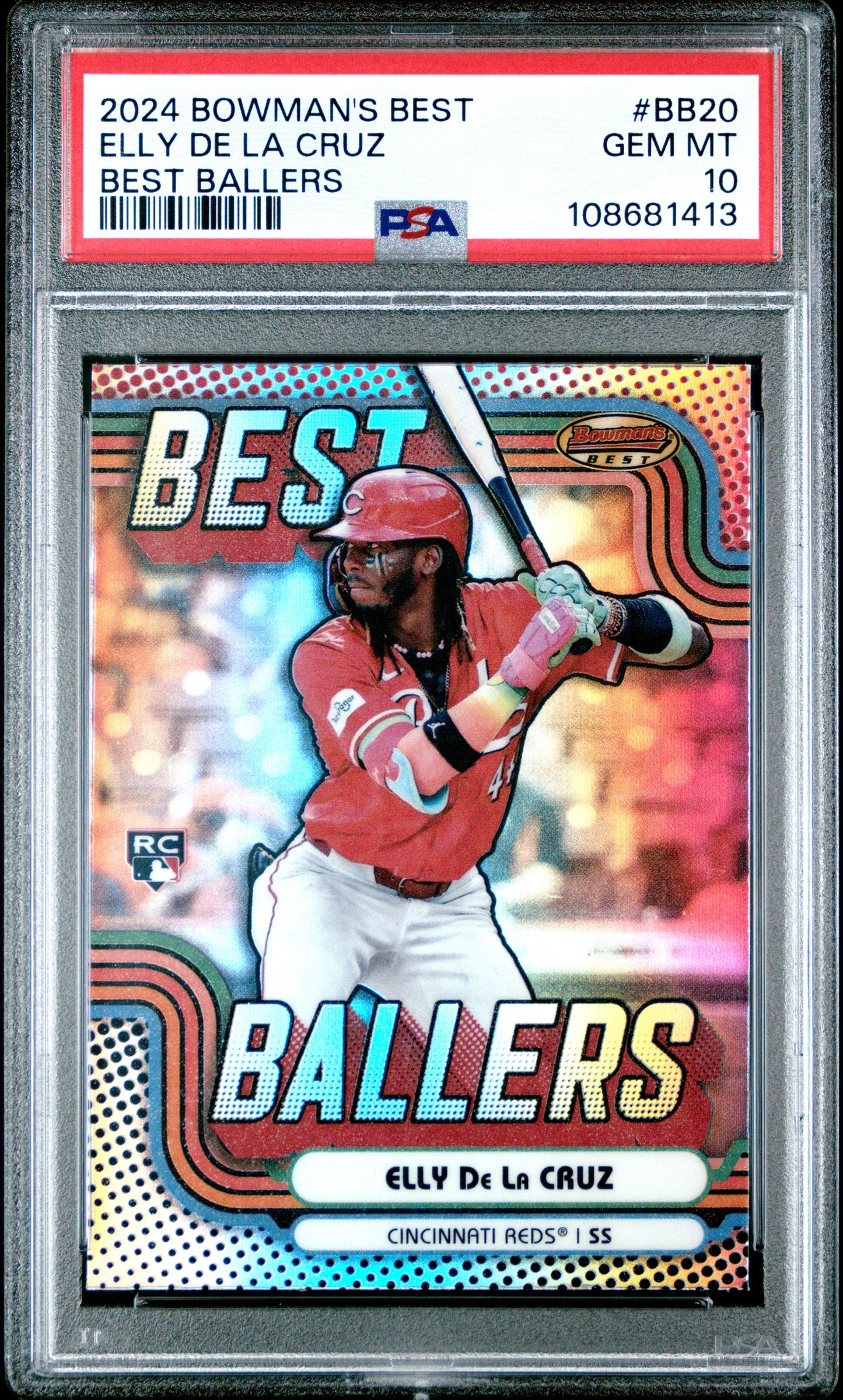 Graded 2024 Topps Bowmans Best Elly De La Cruz #BB20 Best Ballers Rookie RC Baseball Card PSA 10 Gem Mint