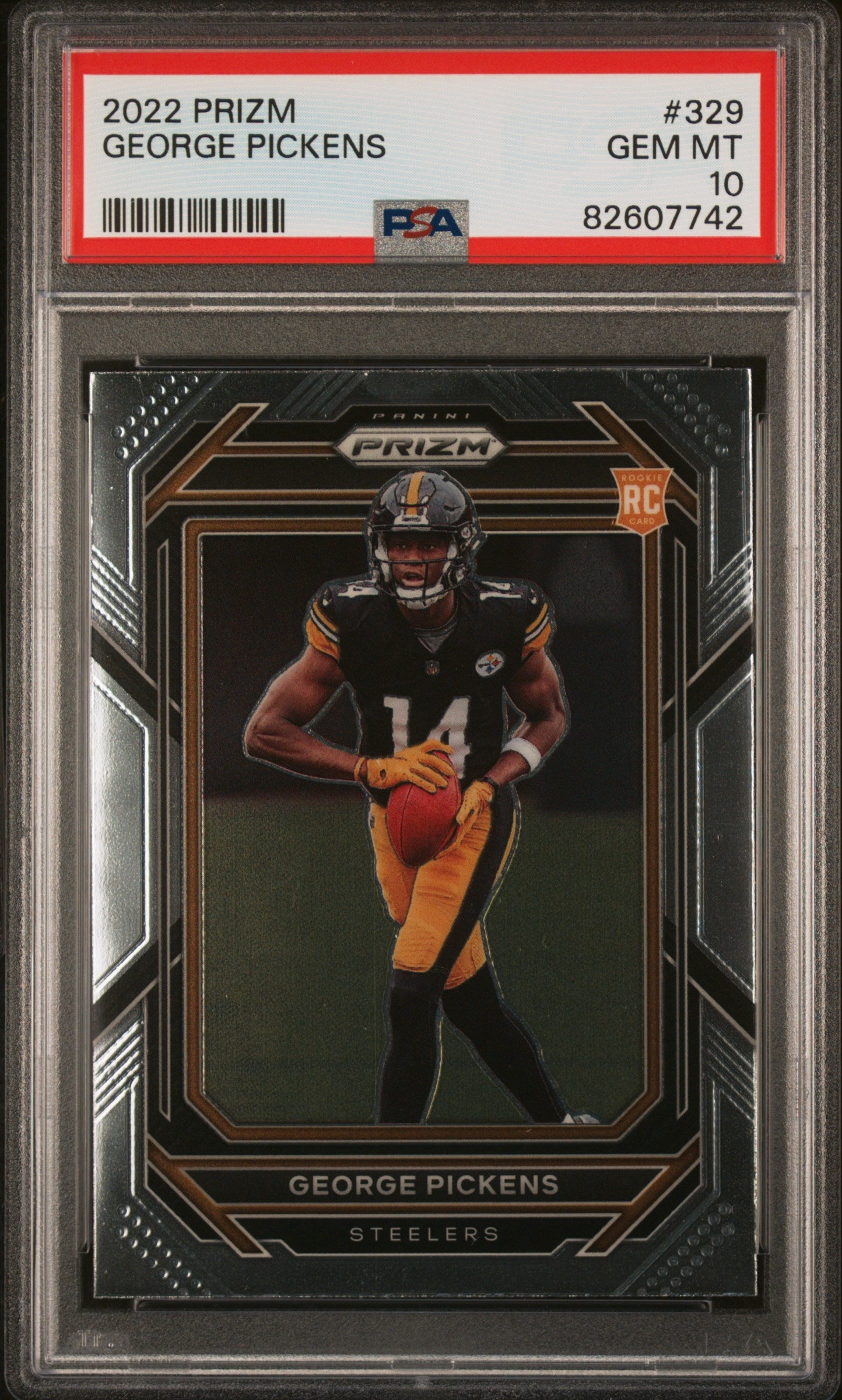 Graded 2022 Panini Prizm George Pickens #329 Rookie RC Football Card PSA 10 Gem Mint