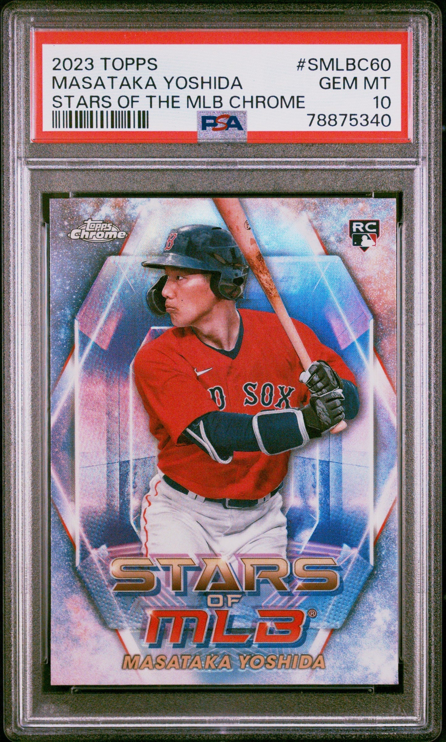 Graded 2023 Topps Masataka Yoshida #SMLBC60 Stars of the MLB Chrome Rookie RC Baseball Card PSA 10 Gem Mint