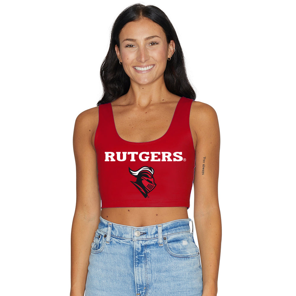 Rutgers Red Crop Tank Top