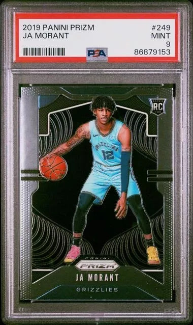 Graded 2019-20 Panini Prizm Ja Morant #249 Rookie RC Basketball Card PSA 9 Gem Mint