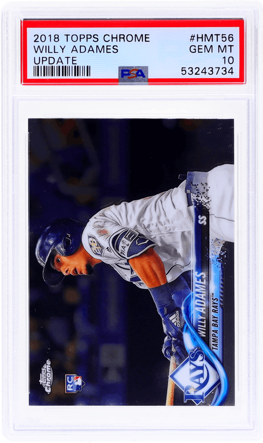 Graded 2018 Topps Chrome Willy Adames #HMT56 Update Rookie RC Baseball Card PSA 10 Gem Mint