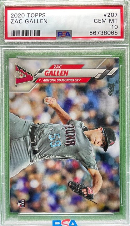 Graded 2020 Topps Zac Gallen #207 Rookie RC Baseball Card PSA 10 Gem Mint