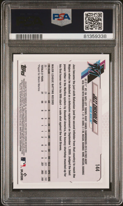 Graded 2021 Topps Ben Baller Chrome Jazz Chisholm #144 Rookie RC Baseball Card PSA 10 Gem Mint