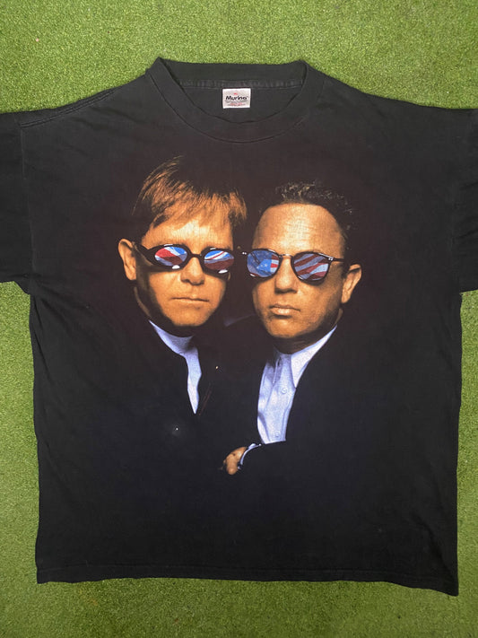 1994 Elton John and Billy Joel - Summer of 94 Tour - Vintage Band T Shirt (XL)