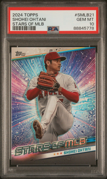 Graded 2024 Topps Shohei Ohtani #SMLB21 Stars of MLB Baseball Card PSA 10 Gem Mint