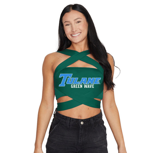 Tulane Green Multi Way Bandeau Top