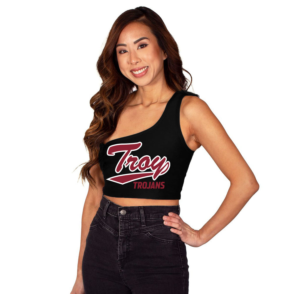 Troy University Lightning One Shoulder Top