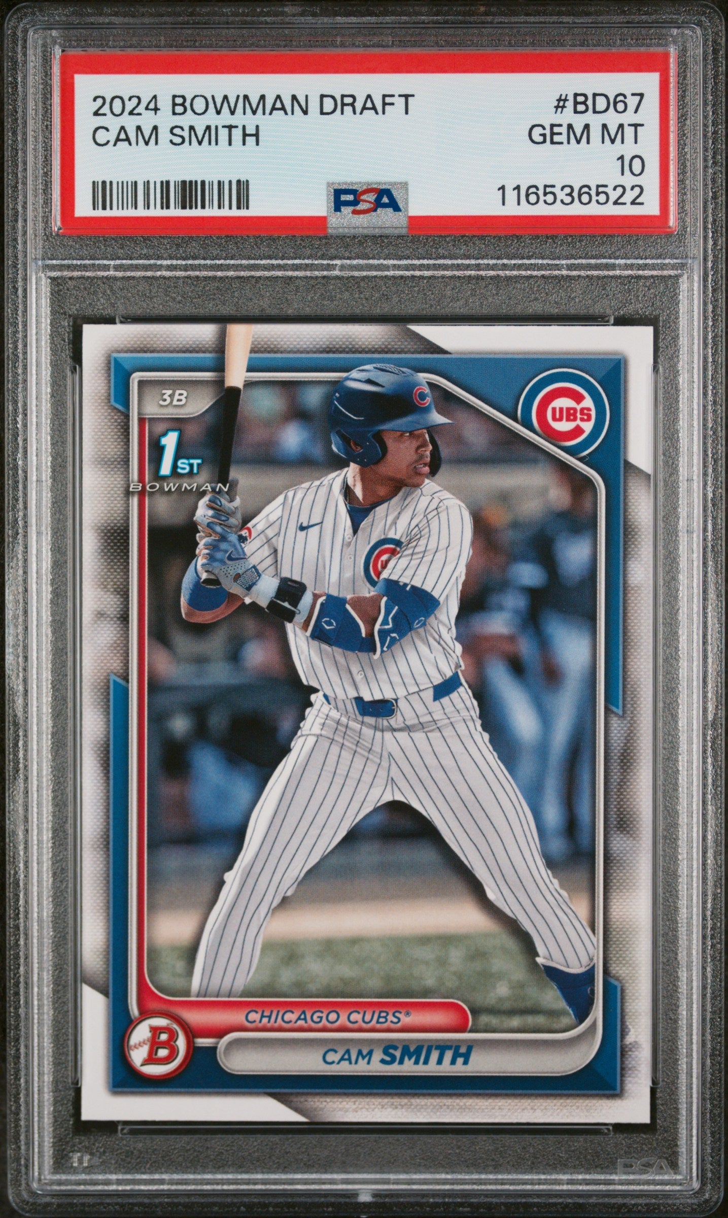 Graded 2024 Topps Bowman Draft Cam Smith #BD67 Rookie RC Baseball Card PSA 10 Gem Mint