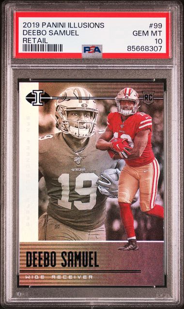Graded 2019 Panini Illusions Deebo Samuel #99 Retail Rookie RC Football Card PSA 10 Gem Mint