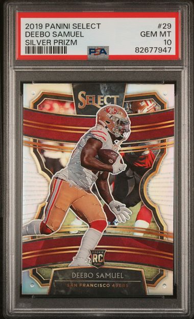 Graded 2019 Panini Select Deebo Samuel #29 Silver Prizm Rookie RC Football Card PSA 10 Gem Mint