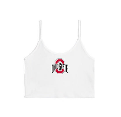 Ohio State OSU Buckeyes White Spaghetti Tank