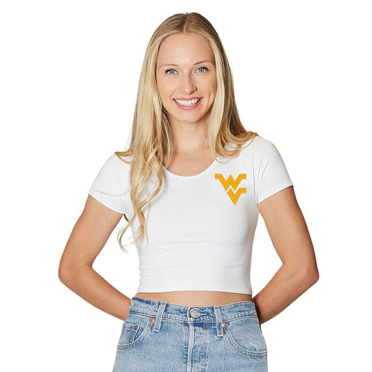 West Virginia Mountaineers White Babydoll Tee