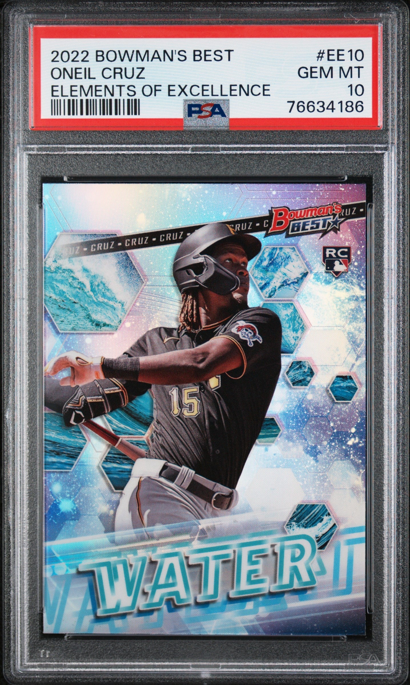 Graded 2022 Topps Bowmans Best Oneil Cruz #EE10 Elements of Excellence Rookie RC Baseball Card PSA 10 Gem Mint