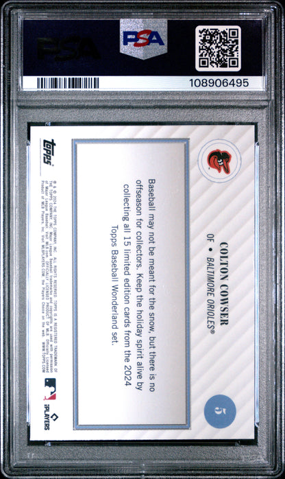 Graded 2024 Topps Wonderland Colton Cowser #5 Rookie RC Baseball Card PSA 9 Mint