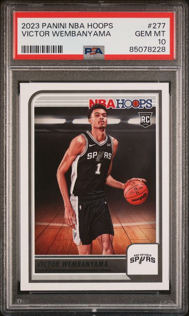 Graded 2023 Panini Hoops Victor Wembanyama #277 Rookie RC Basketball Card PSA 10 Gem Mint