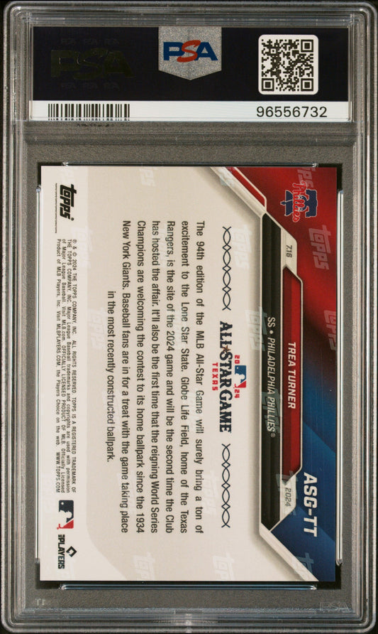 Graded 2024 Topps Now Trea Turner #ASGTT MLB All Star Game Baseball Card PSA 10 Gem Mint