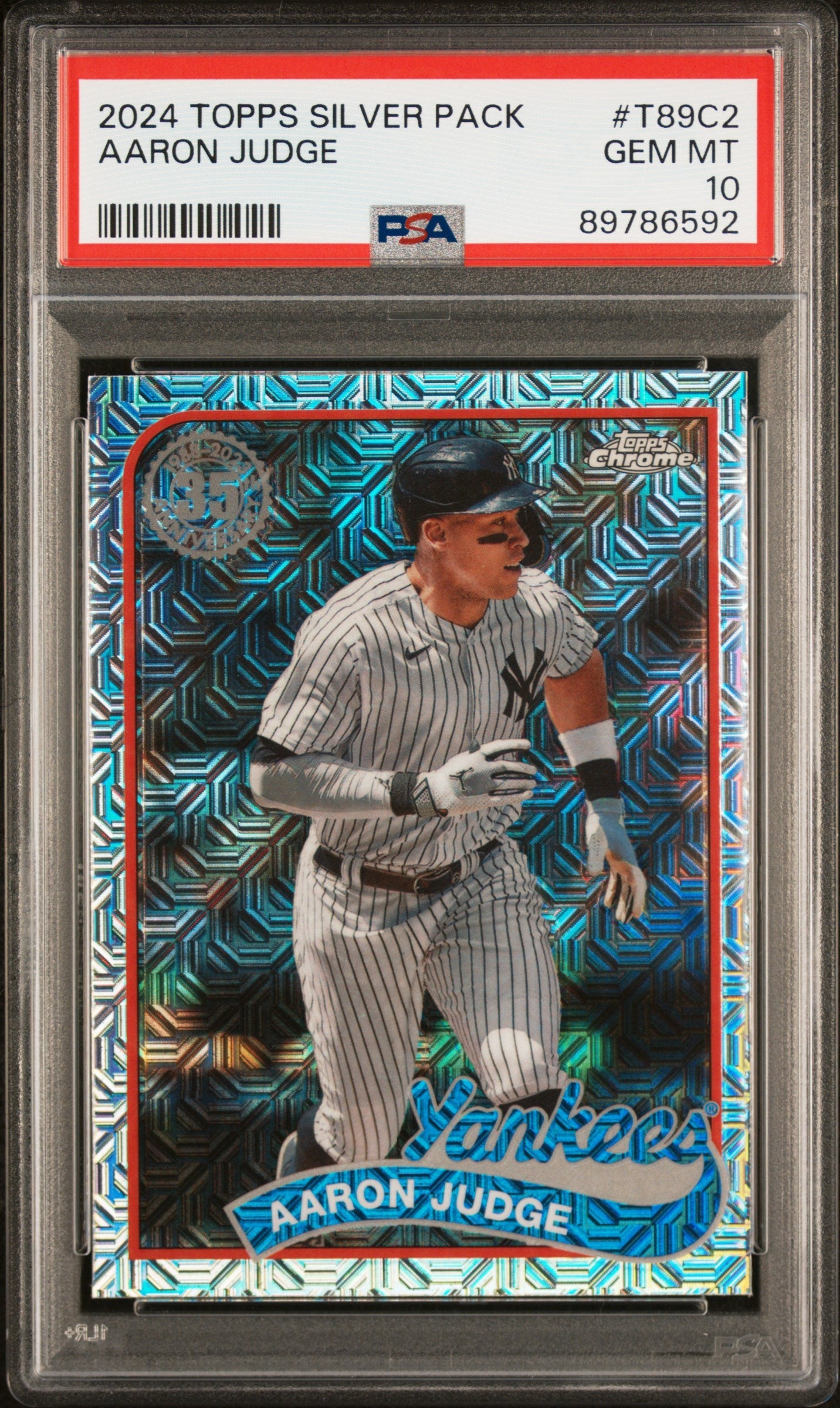 Graded 2024 Topps Silver Pack Aaron Judge #T89C2 Baseball Card PSA 10 Gem Mint