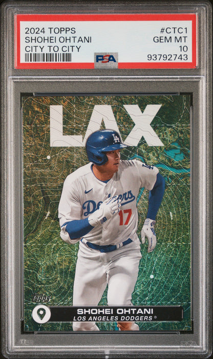 Graded 2024 Topps Shohei Ohtani #CTC1 City to City Baseball Card PSA 10 Gem Mint