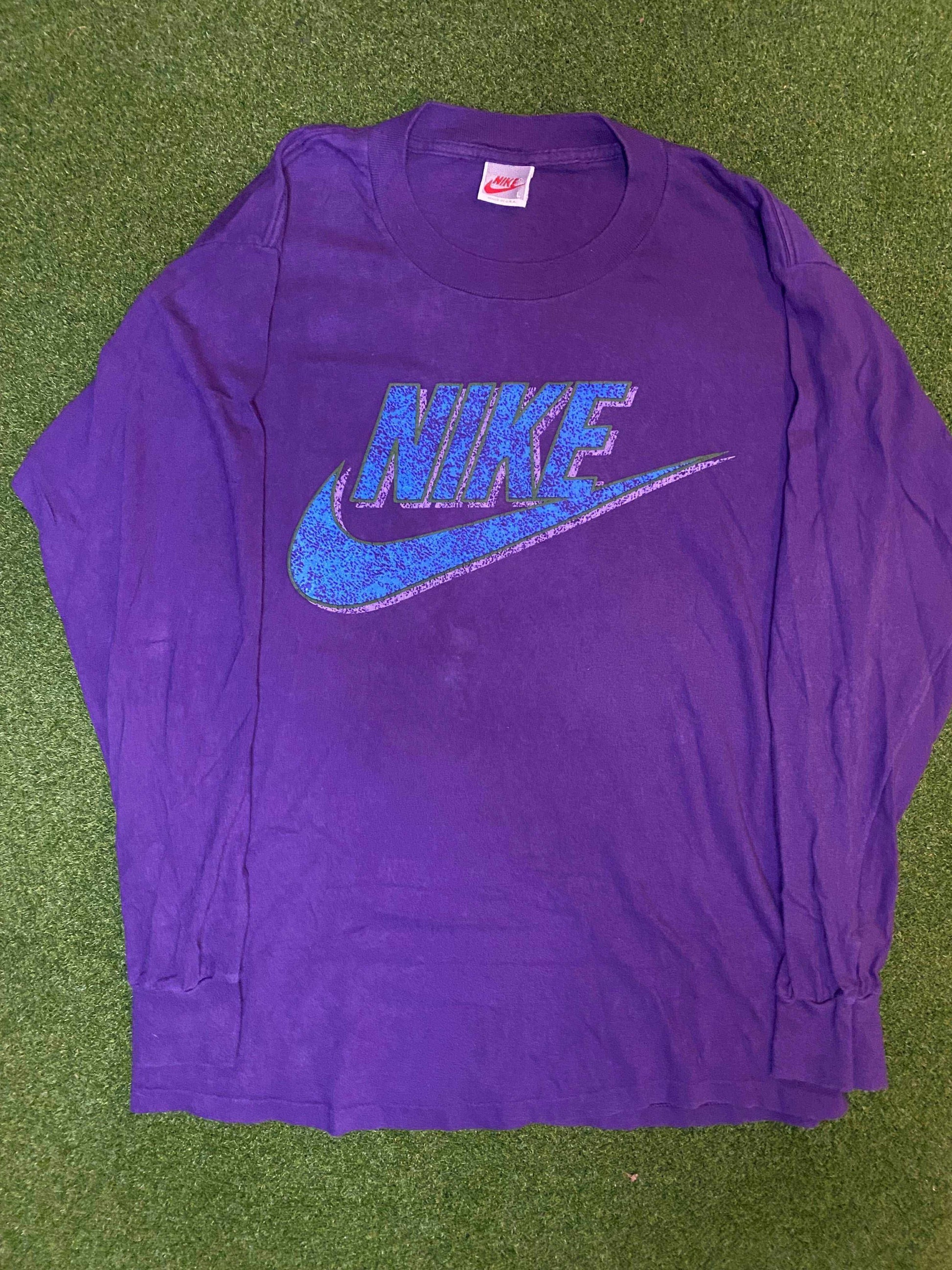 1987-1994 Nike - Vintage Nike Long Sleeve (Large) - Gametime Vintage
