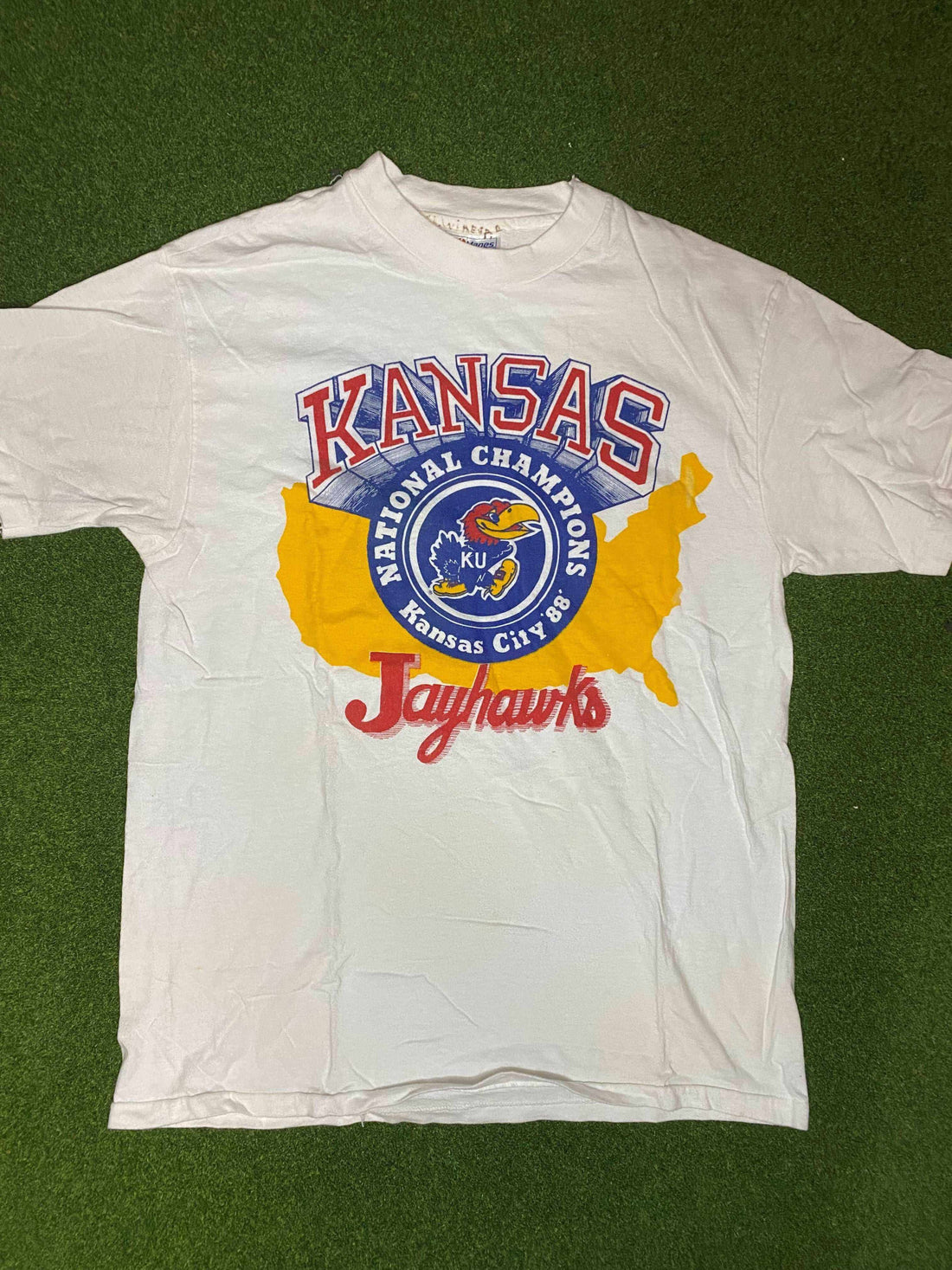Mini fanion vintage NCAA des Jayhawks de l'Université du Kansas des Mini fanion vintage NCAA des Jayhawks de l'Université du Kansas des